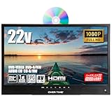 [ODP] 22型ポータブルDVDプレイヤー 地デジチューナー搭載 ﾌﾙｾｸﾞﾜﾝｾｸﾞ自動切替 FHD フルハイビジョン 1920*1080 外付けHDD 番組録画機能 USB データ再生機能 HDMI [3電源減対応 AC/DC/内蔵電源] スタンド 壁掛け 22インチ モニター CD DVD