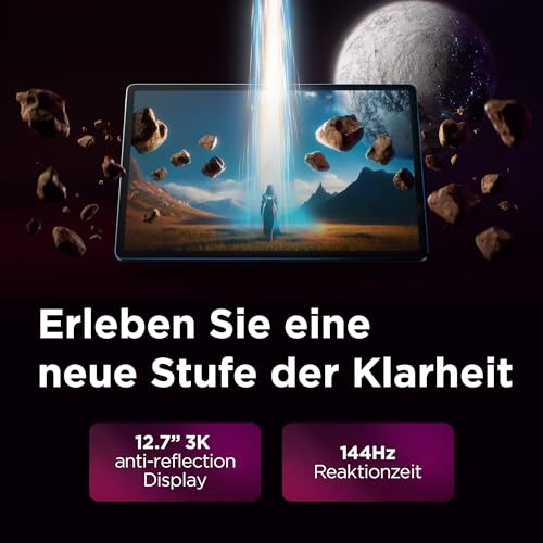 Lenovo Tablette Yoga Tab Plus, écran 3K 12,7", Qualcomm Snapdragon 8 Gen 3, 16 Go de RAM, 256 Go eMMC, Android 15, Seashell Tab Pen Pro - 11