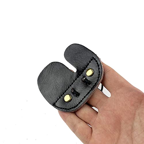 Miokun 2 Pack Leather Archery Finger Tabs, Adjustable Finger Guard Protective Gear,Right Hand #TOP3