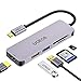 Produktbild uoeos USB C Hub, Multiport USB C Adapter, 5 in 1 USB C auf HDMI Adapter mit USB 3.0 und 2.0 Ports, SD & TF Kartenles, Kompatibel für MacBook Pro, Surface Pro/Go, Google Chromebook, Pixelbook usw