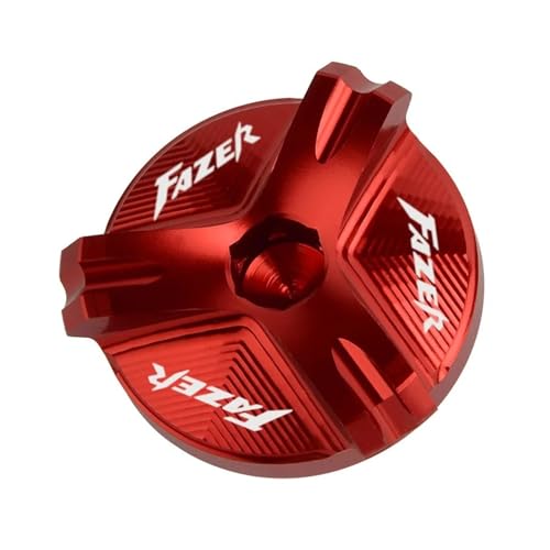 Tapa de aceite roja para Yamaha Fazer FZ6 FZ1, tapón de aluminio anodizado