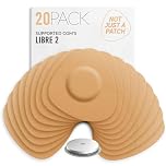 Not Just A Patch Freestyle Libre 2 Sensor Covers (20 Pack) CGM Sensor Patches for Freestyle Libre 2 - Water Resistant & Durable for 10-14 Days - Beige