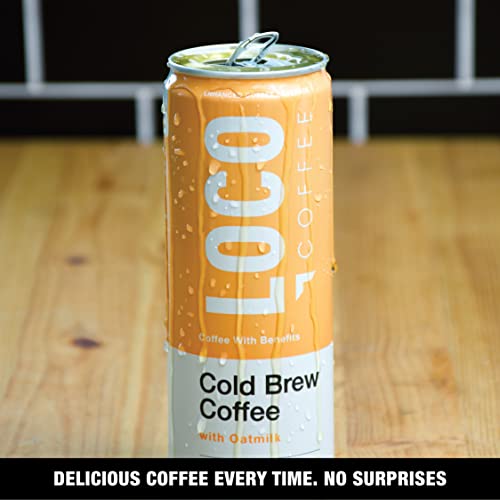 Loco Coffee Vanilla Honey Oat Milk Latte Cold Brew Coffee [Vanilla Honey] 11 Ounce Can, Pack Of 12 | Gluten Free And Dairy Free | Low Sugar, Low Calorie Iced Coffee #TOP1