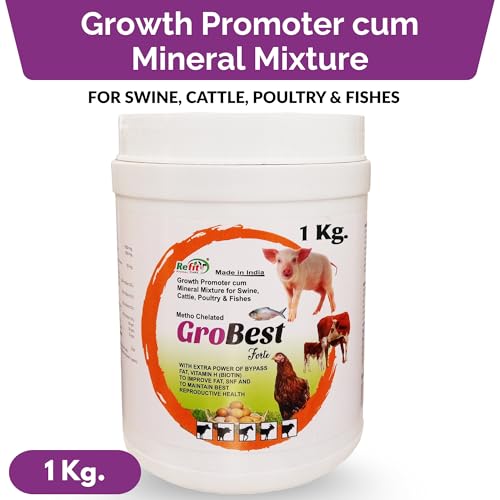 Image of REFIT ANIMAL CARE Metho Chelated Mineral Mixture Supplement and Growth Promoter Powder, 1 Kg, Grobest