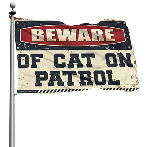 Drapeau de jardin humour chat 152x244 cm masquez un mur triste avec humour