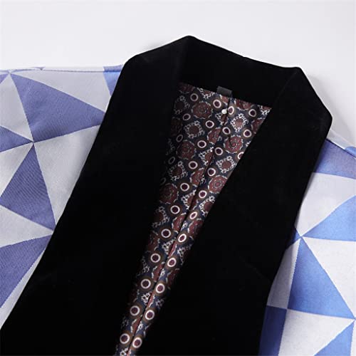 Men's Lapel Suit Slim fit Groom Tuxedo 2PCS Set Wedding Groom Prom Jacket Clothing for Men (Jacket + Trousers)3