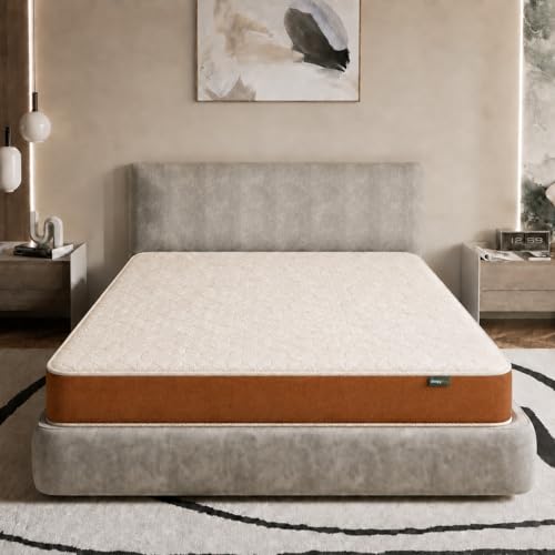 Image of SleepyHug Aircell Ortho Dual Comfort Plus 5 Inch Mattress |Reversible Hard & Soft | 2 Side |7 Years Warranty | Back Pain Relief| Orthopedic | King Bed Size Brown (Lxwxh -72X72X5 Inch)