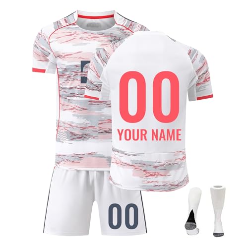 Ensembles De Football Domicile Et Extérieur 25/26 pour Enfants Et Adultes, Personnalisés avec Nom Et Numéro, Ensemble Maillot De Football, Short Et...