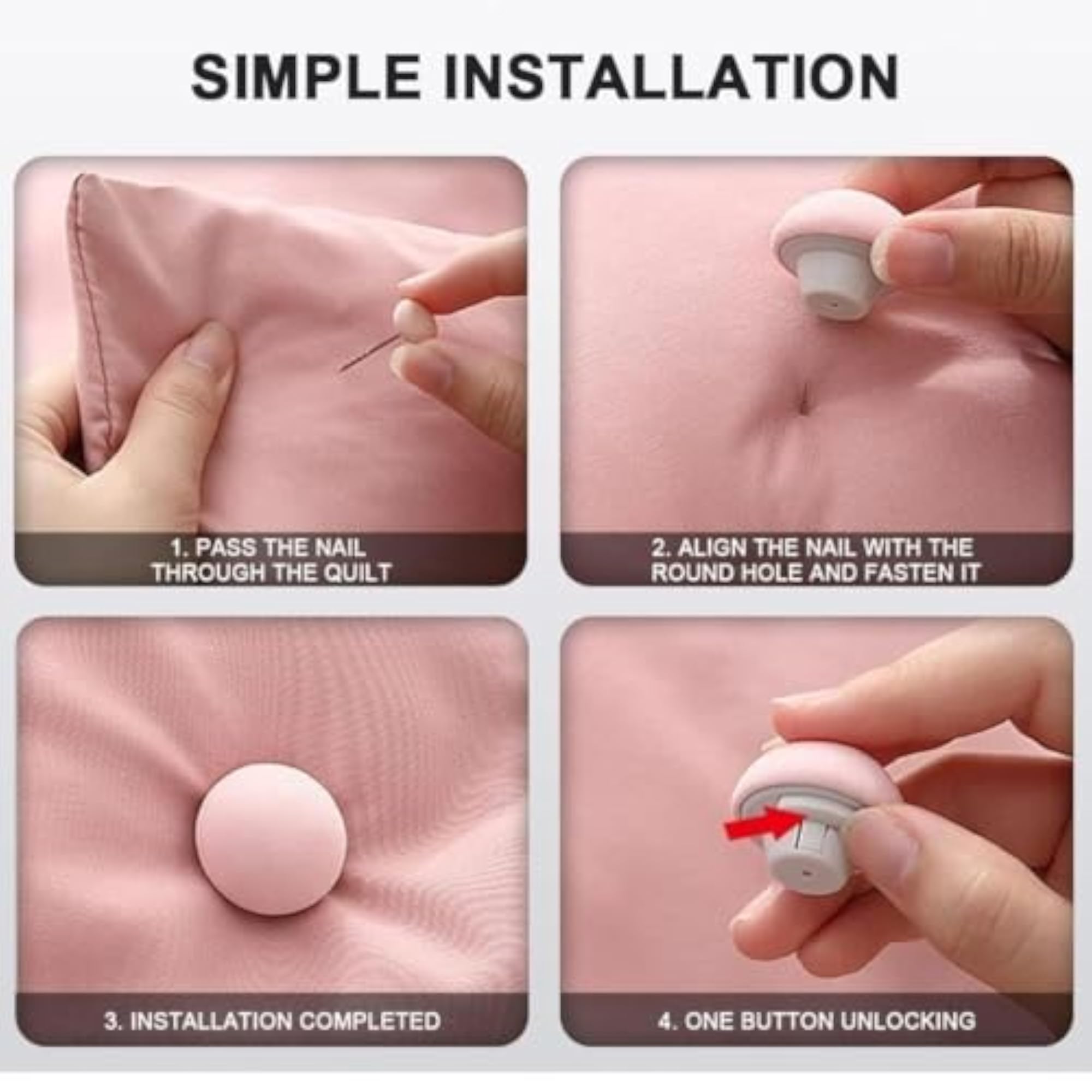 Cotton Mushroom Shape Duvet Clips, Non-Slip Cover Fixator