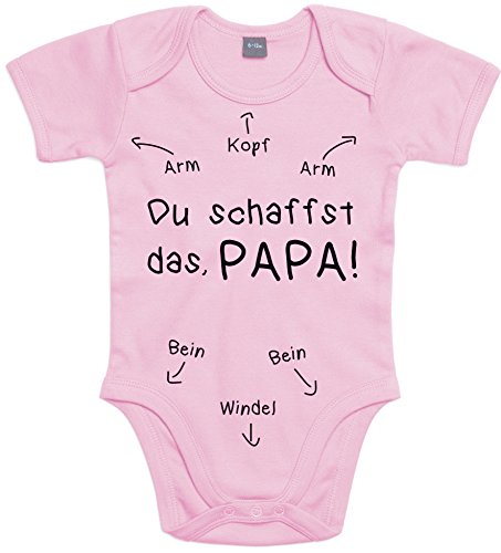 Shirtoo Baby Body Geschenk zur Geburt: Papa Du schaffst das - für Mädchen (0 - 3 Monate) Cover