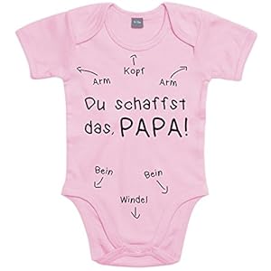 Shirtoo Baby Body Geschenk zur Geburt: Papa Du schaffst das