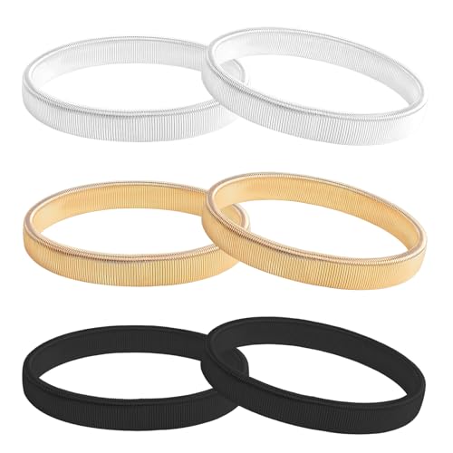 Aomig Brazalete Camisa, 6pcs Antideslizantes Brazeletes Elásticos, Elasticos para Mangas, manga de camisa Larga antideslizante, Soporte de Manga de Camisa Metal para Hombre Mujer