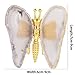 SUNYIK 2PCS Natural Agate Slice Butterfly Stand Figurine, Healing Stone Butterfly Wings Decor for Home Office Table Desktop