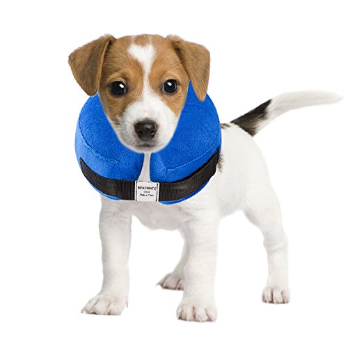 BENCMATE Protective Inflatable Collar for Dogs and Cats - Soft Pet Recovery Collar