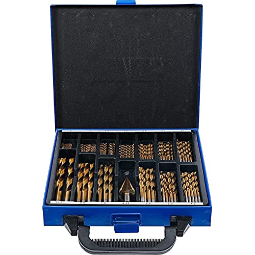 Juego De Brocas Espirales Y Escalonadas | Hss | Nitrurado De Titanio | 1-10 Mm | 119 Piezas
