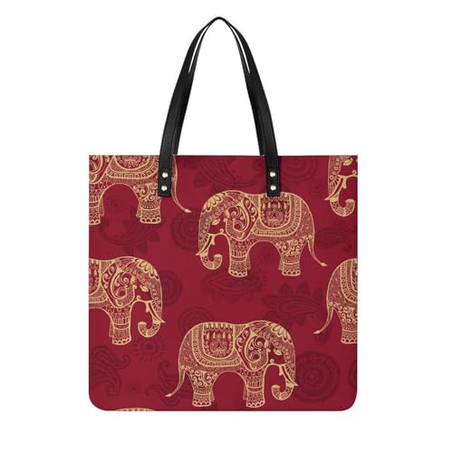 Sac à bandoulière Éléphant Rouge idéal en week-end | Grand sac à main tote bag de voyage