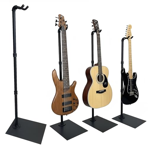 TYTAMMON Heavy Duty Guitar Stand | Heavy-Duty Industrial All-Iron Stand with Wide Base,Holds 100 lbs | Perfect Secure Stand for Long-Scale Bass & Electric Guitar | Quick Tool-Free Assembly