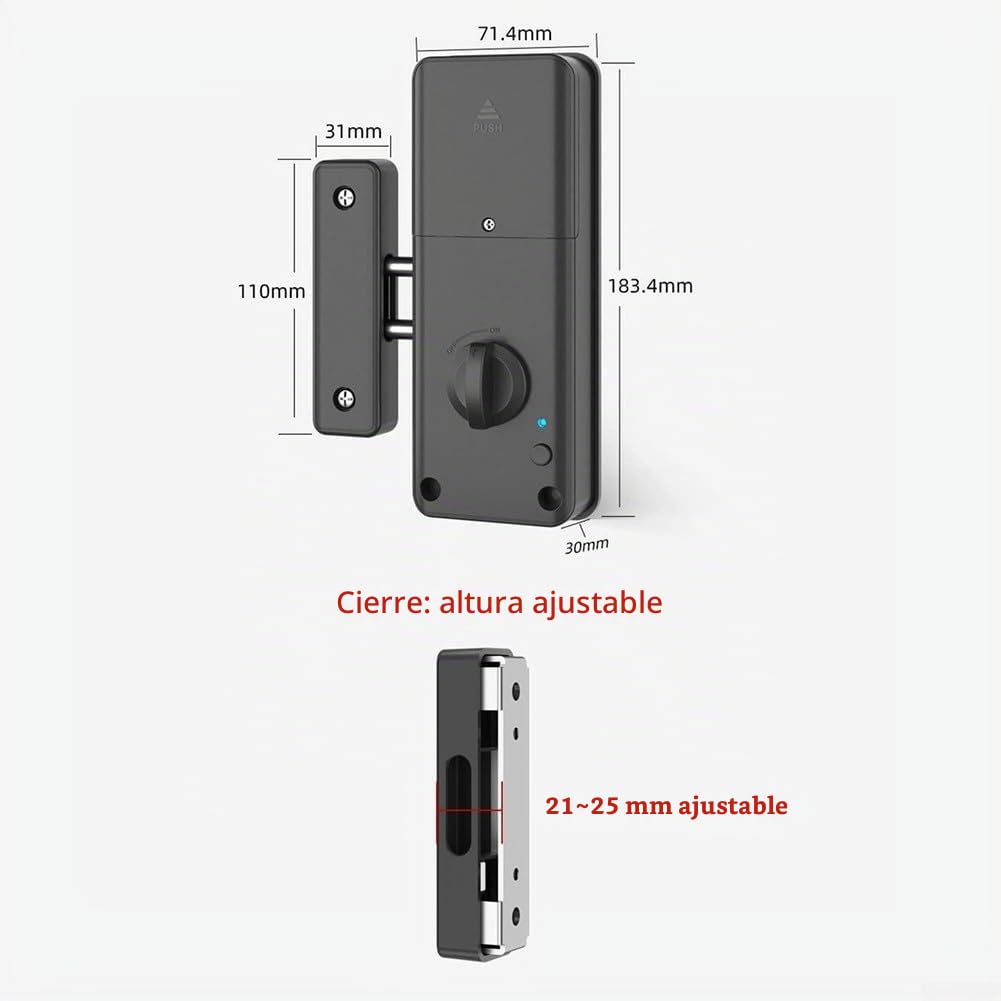 Cerradura de puerta invisible inteligente, cerradura electrónica para puerta de madera para interiores, cerradura de puerta ForTuya APP/tarjeta, cerradura con accesorios de tornillo de tarjeta