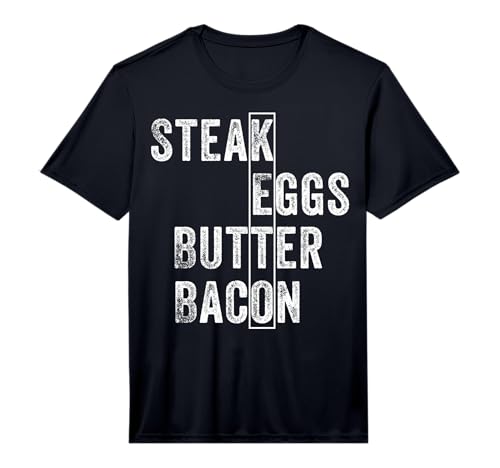 Mens Steak Eggs Butter Bacon Ketogenic Themed Gift