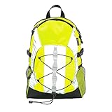 Huomio Hi-Vis Rucksack reflektierend, für Kinder oder kleiner Tagesrucksack für Erwachsene, Schulrucksack gelb 15l