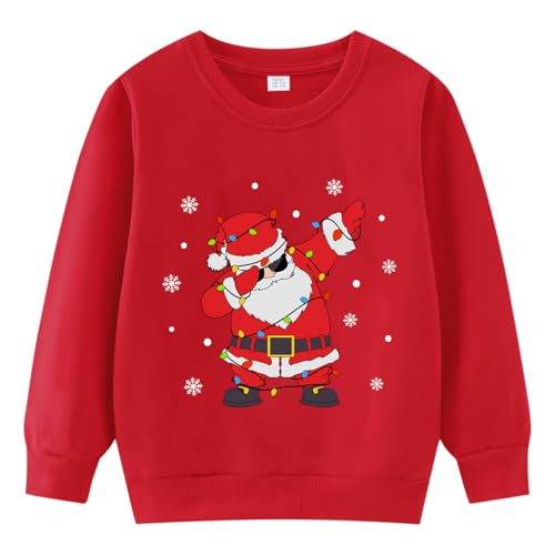 Boys Girls Christmas Sweatshirt Toddler Kids Ugly Xmas Sweater Style Santa Shirt Tops Clothes 1-7 Years