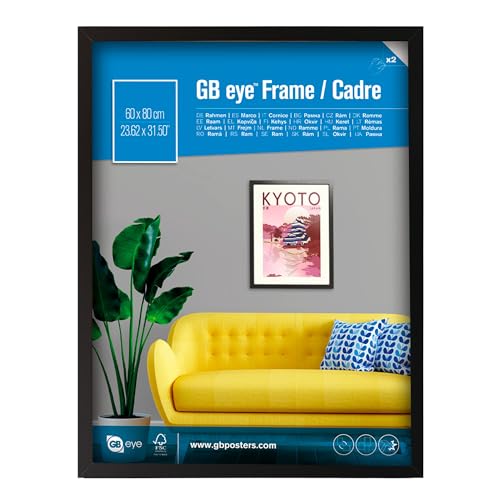Cadre pour affiche noir 60x80 cm idéal pour décorer un salon moderne - 2