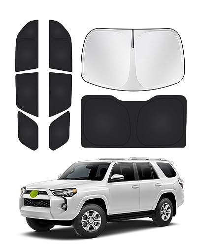 Image of Canvcle Window Shades for 5th Gen Toyota 4Runner 2010-2024 Accessories Windshield Sun Shade Side Rear Window Covers Sunshade Full Set Sun Visor Privacy Protection Camping Keep Vehicle Cool Black 8PCS