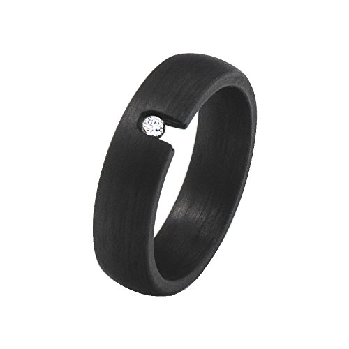 DOOSTI Freundschaftsring/Partnerring aus Carbon mit Zirkonia Cover