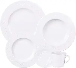 Aparelho de Jantar Tramontina Ingrid em Porcelana Decorada 30 Peças