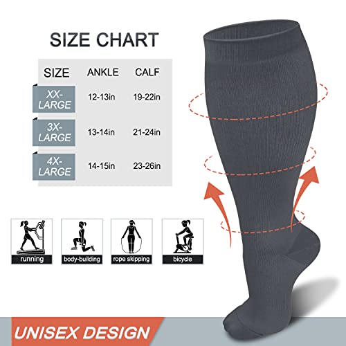 Image of Graduated Copper Compression Socks for Women Men Circulation 20-30mmhg-Best Support for Running,Nursing,Hiking