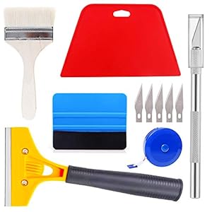 Ewrap Behang Opknoping Kit Behang Gereedschap Wallpaper Smoothing Tool met Paint Brush, Wallapaper Scraper, Rode…