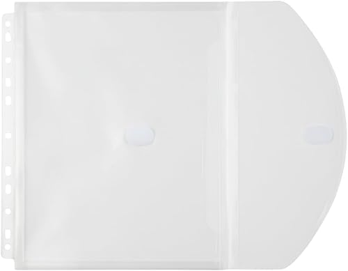 Miniatura 58 de JAM PAPER Sobres de plástico de 3 agujeros con cierre de gancho y bucle, folleto de cartas, 9 1/2 x 11 1/2 con expansión de 1 pulgada, color verde