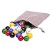 AmishToyBox.com Game Bag of 24 Large Glass Marbles (18mm Diameter) and 6 Dice for Aggravation Game