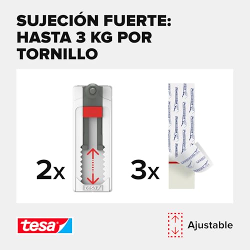Miniatura 3 de Tesa Tornillo Adhesivo Ajustable Para Azulejos Y Metal 3 Kg