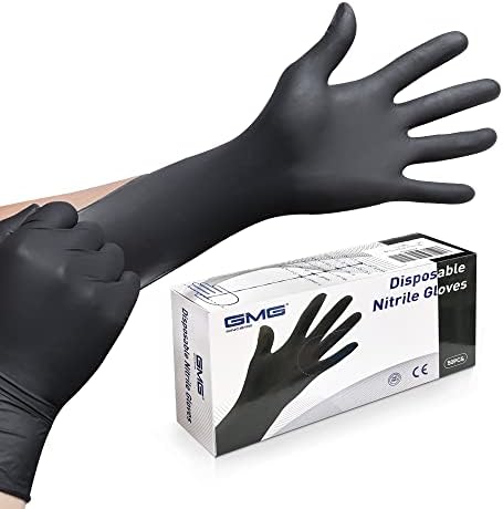 GMG SINCE1988 Nitrile Gloves Latex-Free, Powder-Free Ultra-Strong Tensile,50 Pack Household Cleaning Gloves