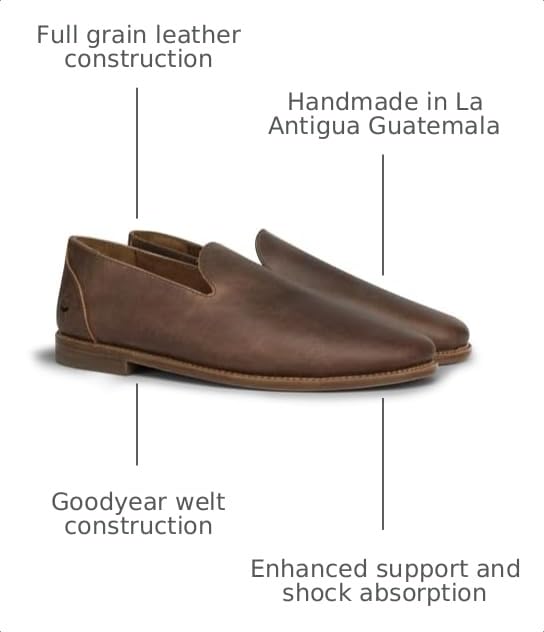Image of The Montana, Leather Slip On Loafers, Business Casual Shoes for Men, Mens Dress Sneakers, Men's Boat Shoe, Slipper & Moccasins Alternative, Comfortable Dressy Brown & Black, Non Slip Work Loafer