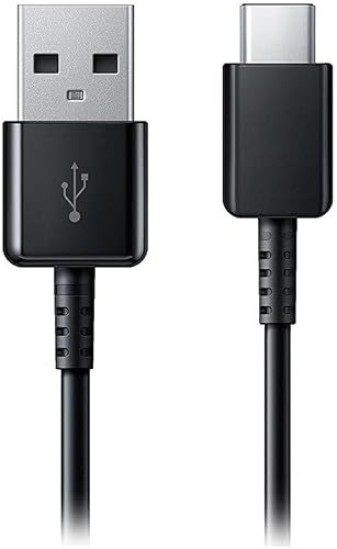 USB-A to USB-C Charging and Data Cable, White (Black)