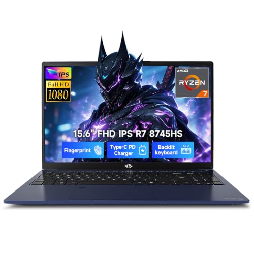 Image of NIMO 15.6 inch FHD AI-Creator-Laptop, AMD R7 8745HS 8 Cores, 64GB DDR5 2TB SSD | (Beat i7-1360P up to 4.9GHz) Radeon 780M, FHD 100W Fast PD for Video Editing, Light Gaming & Remote Streaming, 2-Yr Warranty