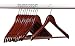 Home-it (24) Pack Solid Wood Clothes Hangers, Coat Hanger Cherry Wooden Hangers