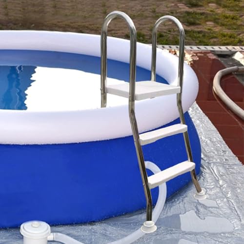 Escalera de acero inoxidable para piscina 2 peldaños miniatura 1