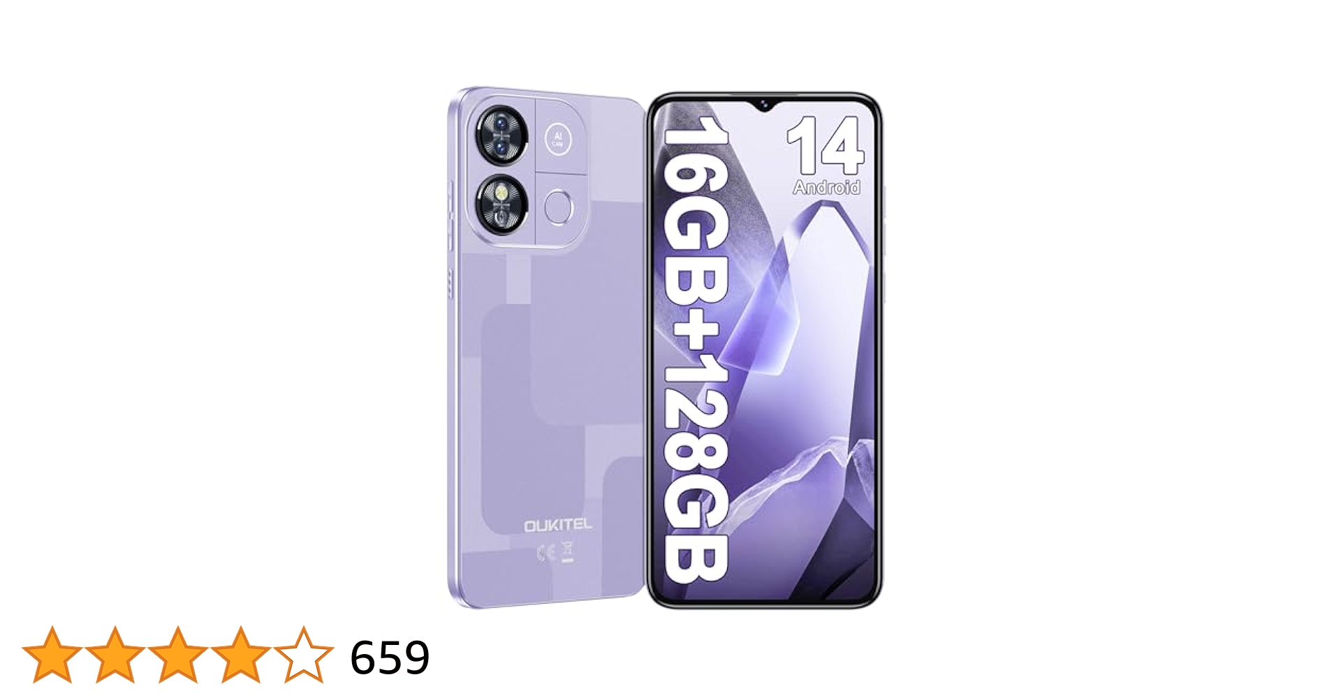 OUKITEL C57 Pro 16GB/128GB パープルsim フリー Oukitel C57 S Smart Phone - 6.52