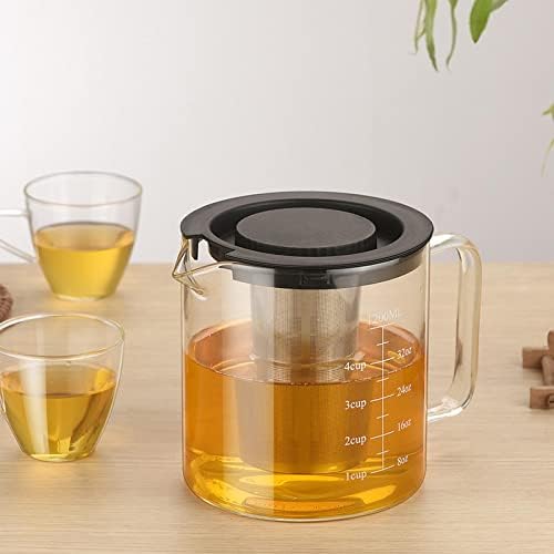 NonMiFyR Coffee Maker Press Pot High Borosilicate Glass Tea Maker 1.2L - 5