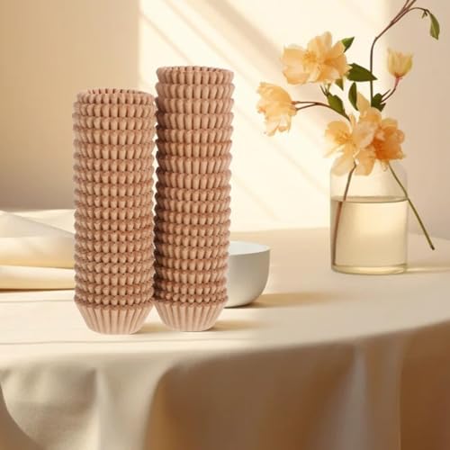 SKY-TOUCH 500PCS Mini Cupcake Liners Muffin Linner, Mini Muffin Truffle Cases Greaseproof Cupcake Liners Non Stick Chocolate Paper Candy Wrappers for Party Birthday Christmas, Bottom size 5cm