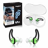 Hearprotek Tapones para los oídos para natación, 2 pares silicona...
