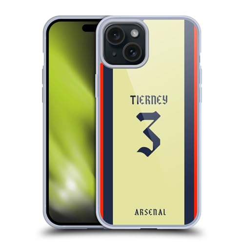 Funda de gel Arsenal FC Kieran Tierney para Apple iPhone 15 Plus