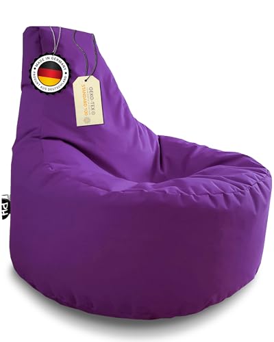 PATCH HOME Gamer Sessel in 2 verschiedenen Größen und 25 XL - 75cm Durchmesser, 30cm Sitzhöhe, 80cm Höhe Lila