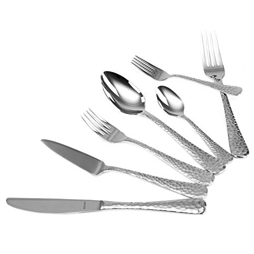 Solex Lena hamerslag optiek incl. vis bestek set 84 stuks .voor 12 personen