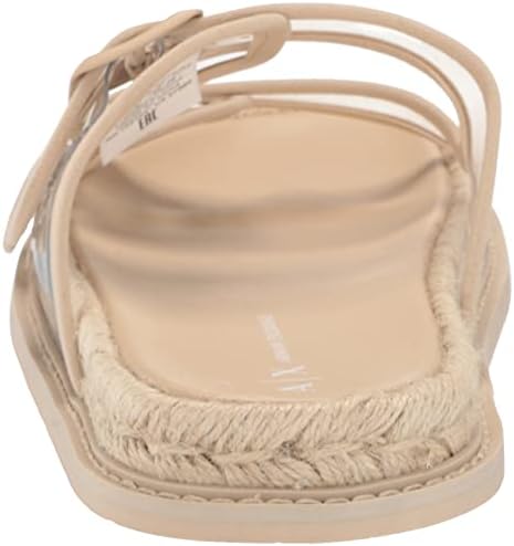 A|X Armani Exchange Women's Clear 2-Strap Slide Espadrille Sandal, Red, 7.5 | Image 2