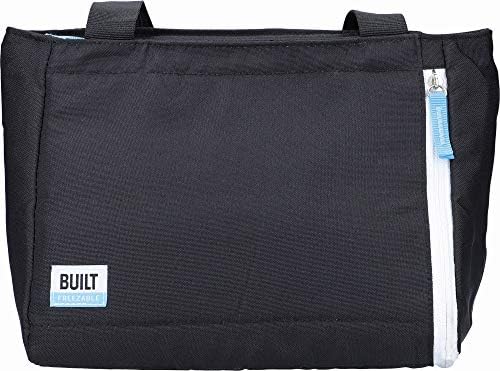 Built Insulated Tote Lunch Bag with Removable Ice Packs, Polyester, Black, 16 x 31 x 22 cm