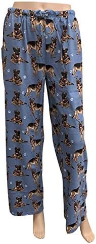 Collections Etc E & S Imports Women's German Shepherd Dog Lounge Pants- Dog Pajama Pants Bottoms - Large